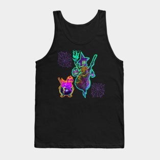 Halloween Zombie Spider Witch Pattern Tank Top